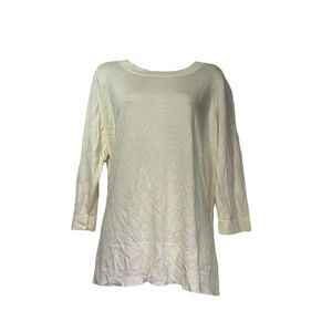 Pure Collection Silk Linen Ivory Pullover Sweater Size 12